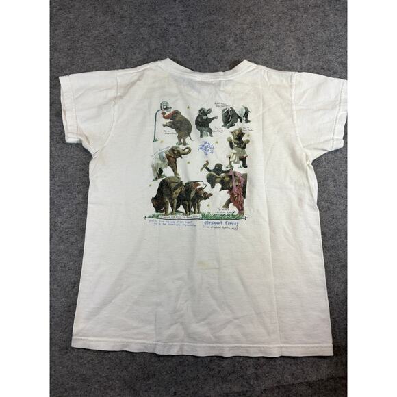 VINTAGE 90s The W Trunk Show Shirt Womens Small White Elephant Graphic Rare Tee - Picture 2 of 9